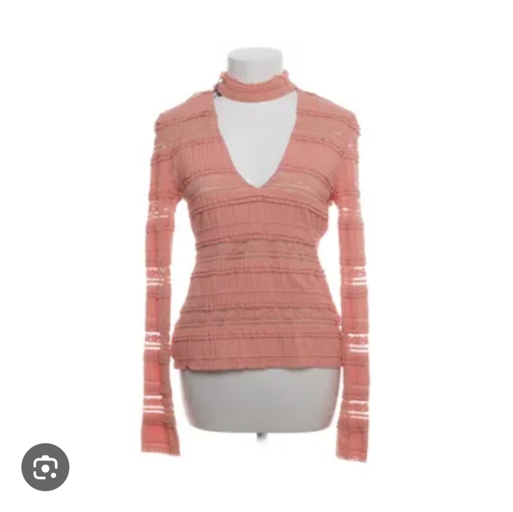Nwt CINQ A SEPT CECILY LACE TOP BLLOM BLUSH PINK whimsigoth Fairycore REVOLVE